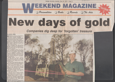 Newspaper - Kangaroo Flat Gold Mine Collection: Bendigo Gold Mining Companies