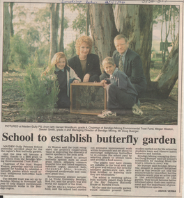 Newspaper - Kangaroo Flat Gold Mine Collection: Maiden Gully Primary School