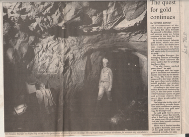 Newspaper - Kangaroo Flat Gold Mine Collection:  Central Deborah Gold Mine