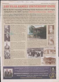 Newspaper - Mulqueen Family Funerals, Bendigo Advertiser, 25.10.2025