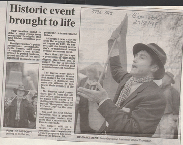 Newspaper - Kangaroo Flat Gold Mine Collection: Red Ribbon Rebellion