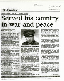 Brigadier Leslie Dudley King