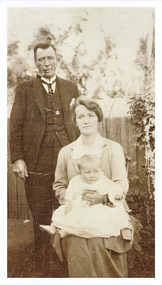 Black and White photo of Frank, Amelia and Iris Greenaway