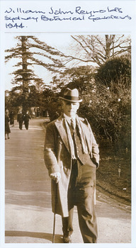 Black and white photo William John Reynolds, Sydnet Botanical Gardens 1944