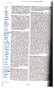 Page 852 from "Who's Who In Australia 1994" Brigadier Leslie Dudley King