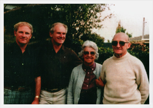 Colour photo of William John Reynolds, Edwin Reynolds, Marion Janet Reynolds and Charles Reynolds