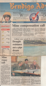 Newspaper - Kangaroo Flat Gold Mine Collection: mine compensation, 19th July 1997