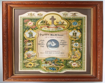 Certificate - Mabel Tully Collection: Illuminated Certificate, 1924