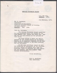 Administrative record - National Trust Collection:  Lister House, 37 Rowan Street, Bendigo, 1978