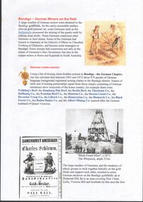Document - German miners on the Bendigo gold field