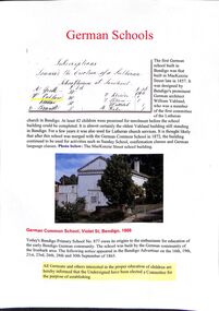 Document - German Schools in Bendigo