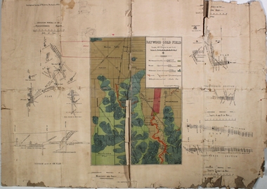 Map - Raywood Goldfield, W.H. Cundy, Mining Engineer, 27th September, 1910