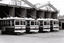 11147.2c No 30, 29, 28 and 11 Birney Cars lined up at the Depot