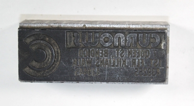 Equipment - Printing block: Part of Ron Penna Collection