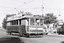 11147.3l No 21 comes into the Golden square Terminus, steeple of the Methodist church in the background