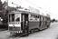 11147.4b Tram and Conductor at Carpenter St Quarry Hill, Cemetery Gates Terminus