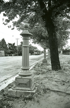 11147.7aa The Cemetery and horse hitching posts in Quarry Hill