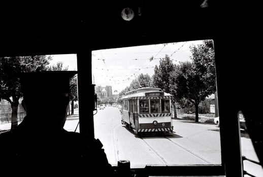 11147.8s Passing No 6 on the High St Loop, Sacred Heart Cathedral Spire being buit in the background