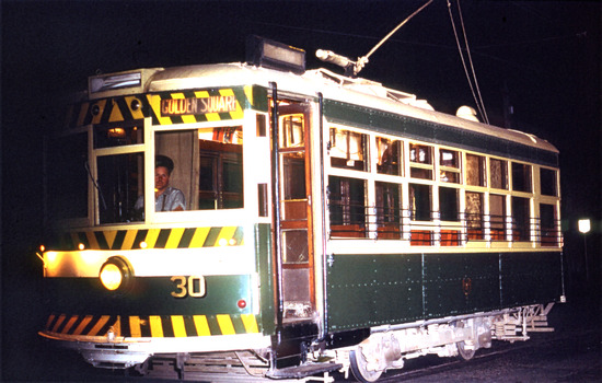 11147.9l No 30 Birney Car in the darkness