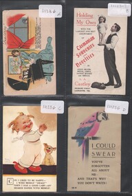 Postcard - Mabel Tully Collection: four novelty postcards, 1937