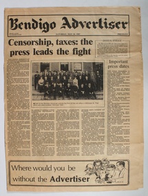 Newspaper - Bendigo Advertiser Supplement May 30 1987, 30/05/1987