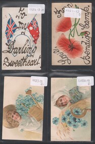 Postcard - Mabel Tully Collection: Four postcards - various messages of love on postcards, early 1900s