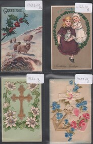 Postcard - Mabel Tully Collection: Four postcards wishing Mabel a happy birthday between 1908 - 1914, and happy New Years 1914, 1910 - 14