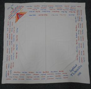 Textile - Eaglehawk Y's Menettes cotton tablecloth, Eaglehawk Y's menettes 1981
