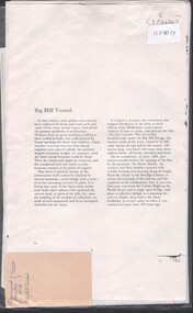 Document - Edith Perry Collection: Big Hill Tunnel, 1858-1862