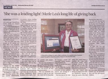 Newspaper - Merle Lea, 05.02.2025