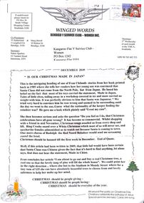 Newsletter - "Winged Words", December 2009