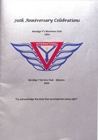 Booklet - "70th Anniversary Celebrations", 2024