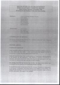 Document - Minutes of meeting, 19/11/1998