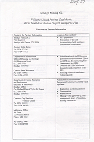 Document - Kangaroo Flat Gold Mine Collection: Williams United, Carshalton Projects, Unknown