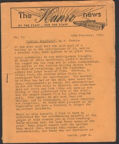Newsletter - Skidmore Collection: The Hanro Newsletters 1955, 1955