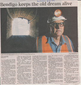 Newspaper - Kangaroo Flat Gold Mine Collection: Bendigo Mining N.L, Bendigo Advertiser, 21.10.2006