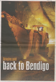 Newspaper - Kangaroo Flat Gold Mine Collection: Bendigo Mining N.L, Bendigo Advertiser, 21.10.2006