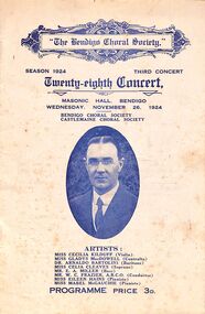 Booklet - Bendigo Choral Society Twenty-eighth Concert, 1924