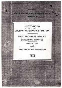 State Rivers and Water Supply Commission Report on the Drought Problem and Irrigation 1958