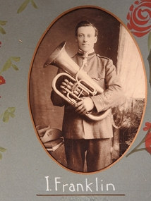 Photograph - Hopetoun Brass Band Member F. Long, Kalma, 14/02/1913