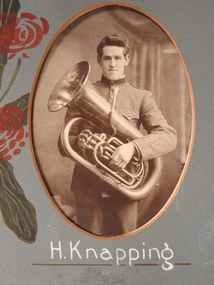 Photograph - Hopetoun Brass Band Member H. Knapping, Kalma, 14/02/1913