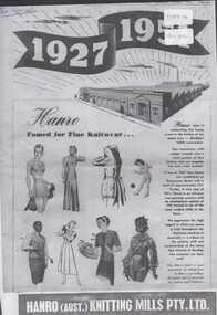Newsletter - Skidmore Collection: Handro Knitwear Advertisement 1951, 1951