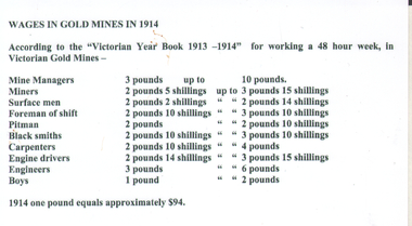 Document - Wages in gold mines 1914, 2014