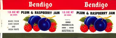 Ephemera - JAM AND TINNED FRUIT LABELS: BENDIGO PRESERVING CO. LTD