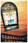 Colour Photo of the stained glass window on the staircase