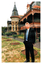 Colour Photo of David French outside the villa