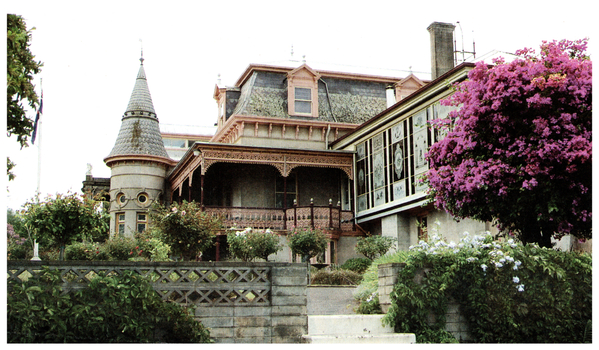 Colour Photo of Fortuna, once home to the Lansell family, Fortuna Villa is now occupied by the Department of Imagery and Geospatial Organistion mapping unit, and apparently, some apparitions