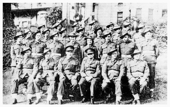 Black and white photo of the Servicemen at Fortuna