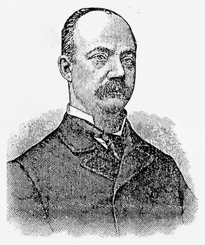Black and white etching of William Northcott, Cornet Virtuosu, from the article (sketch) on him - the Musical Times Journal.