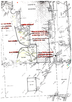 Plan of the works for the new landscaping. (7 copies)